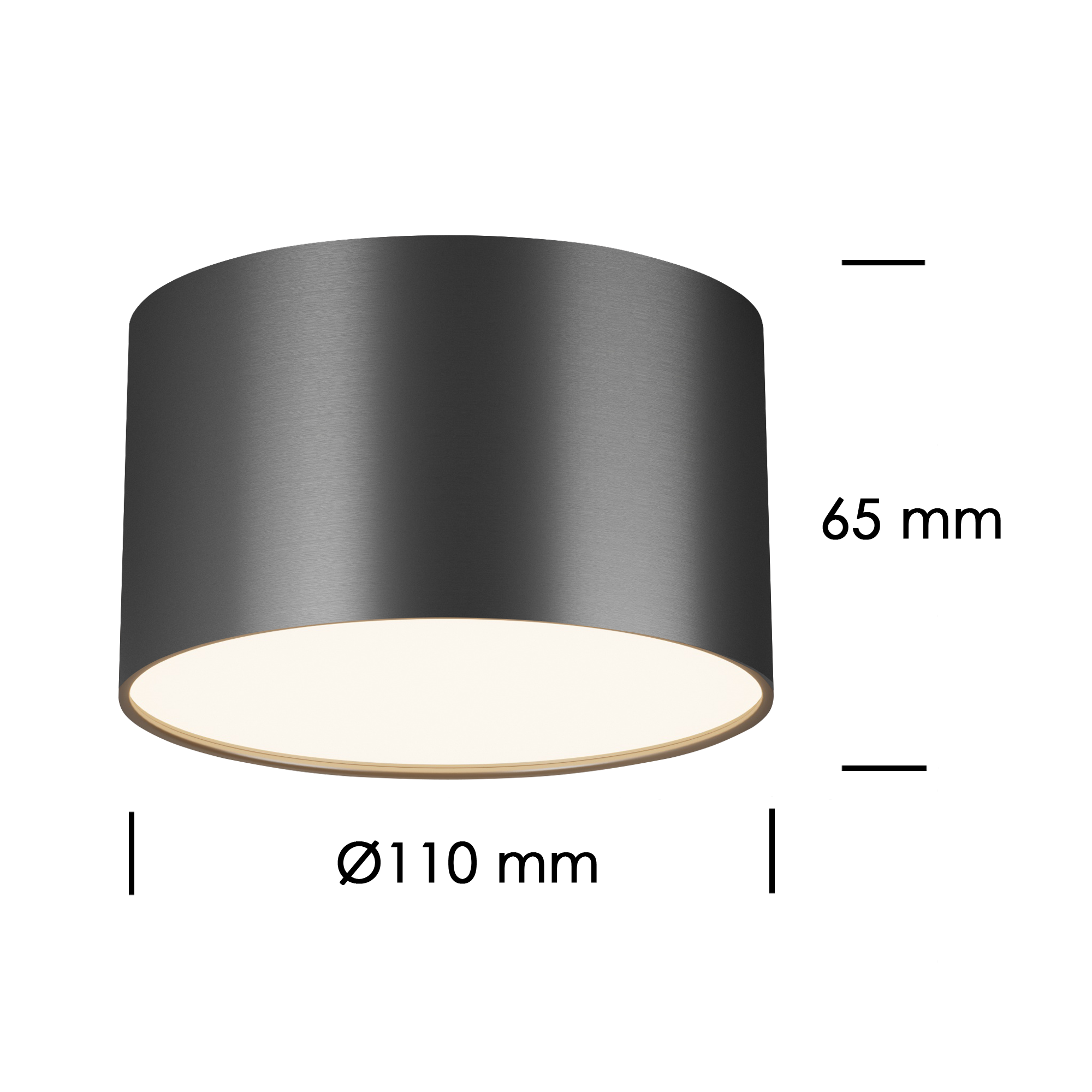 ROUND RETRO 10W BLACK METAL medidas
