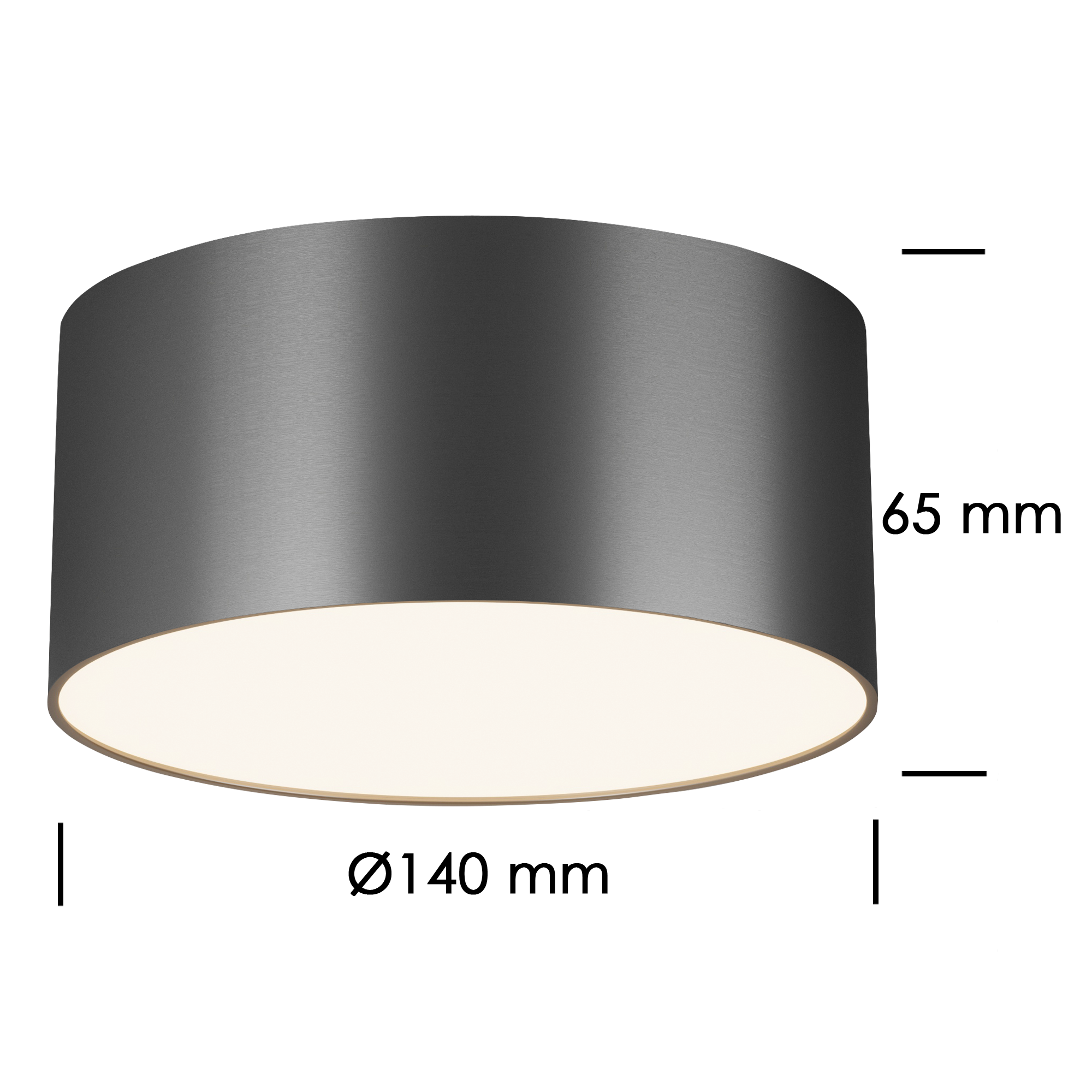 ROUND RETRO 16W BLACK METAL medidas