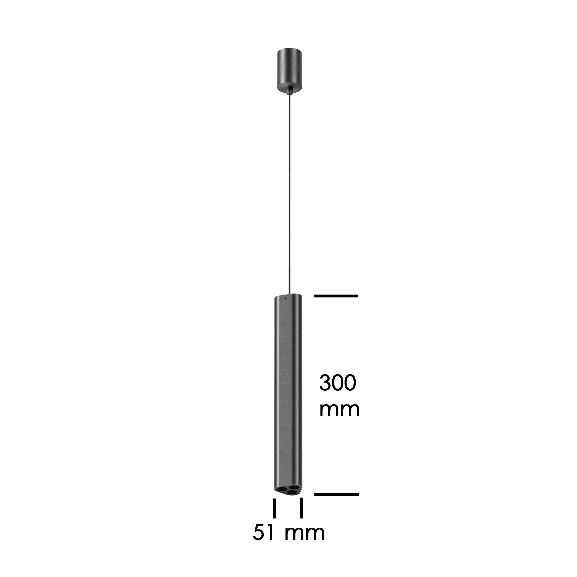 SLIM SUSP RETRO GRANDE BLACK METAL medidas