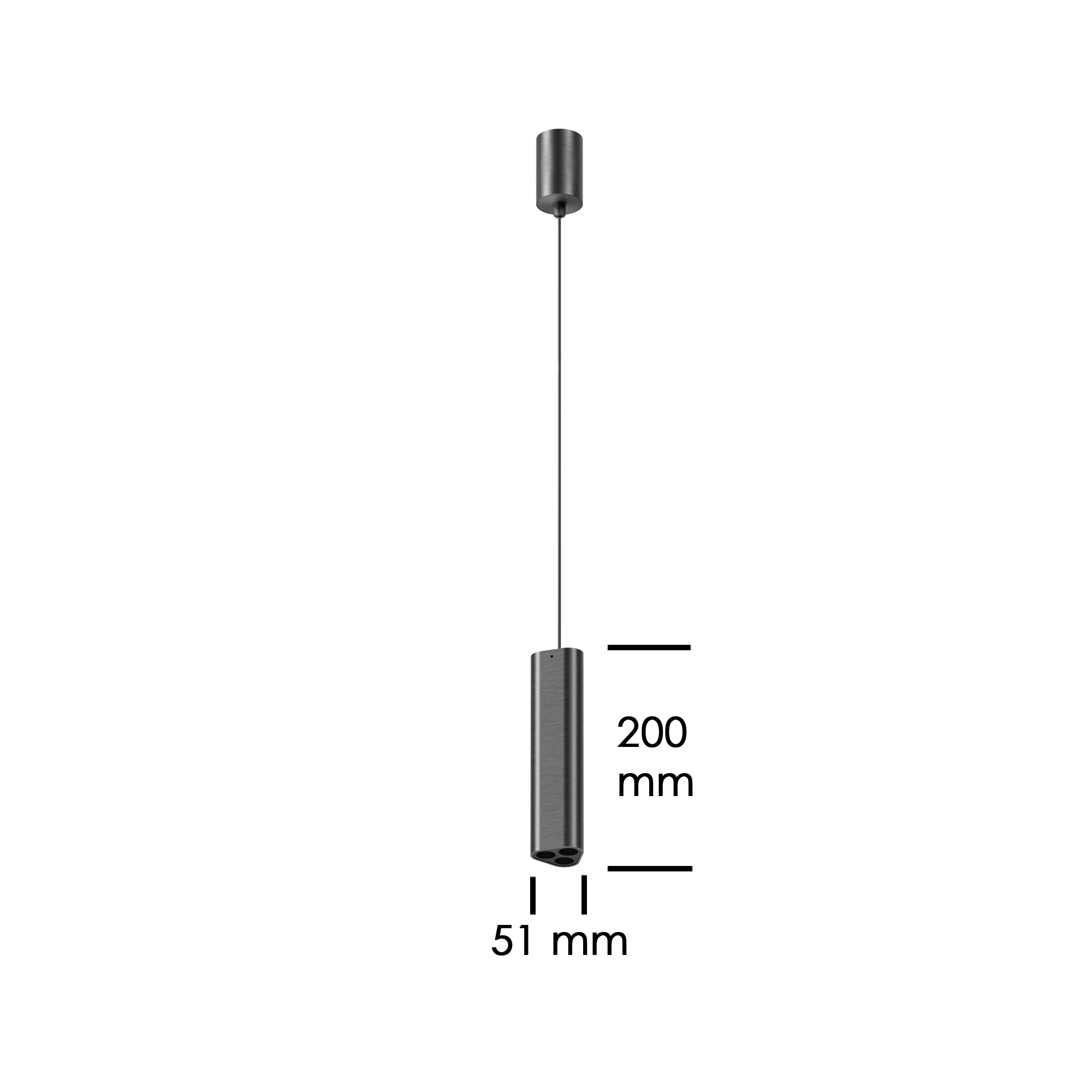 SLIM SUSP RETRO MED BLACK METAL medidas